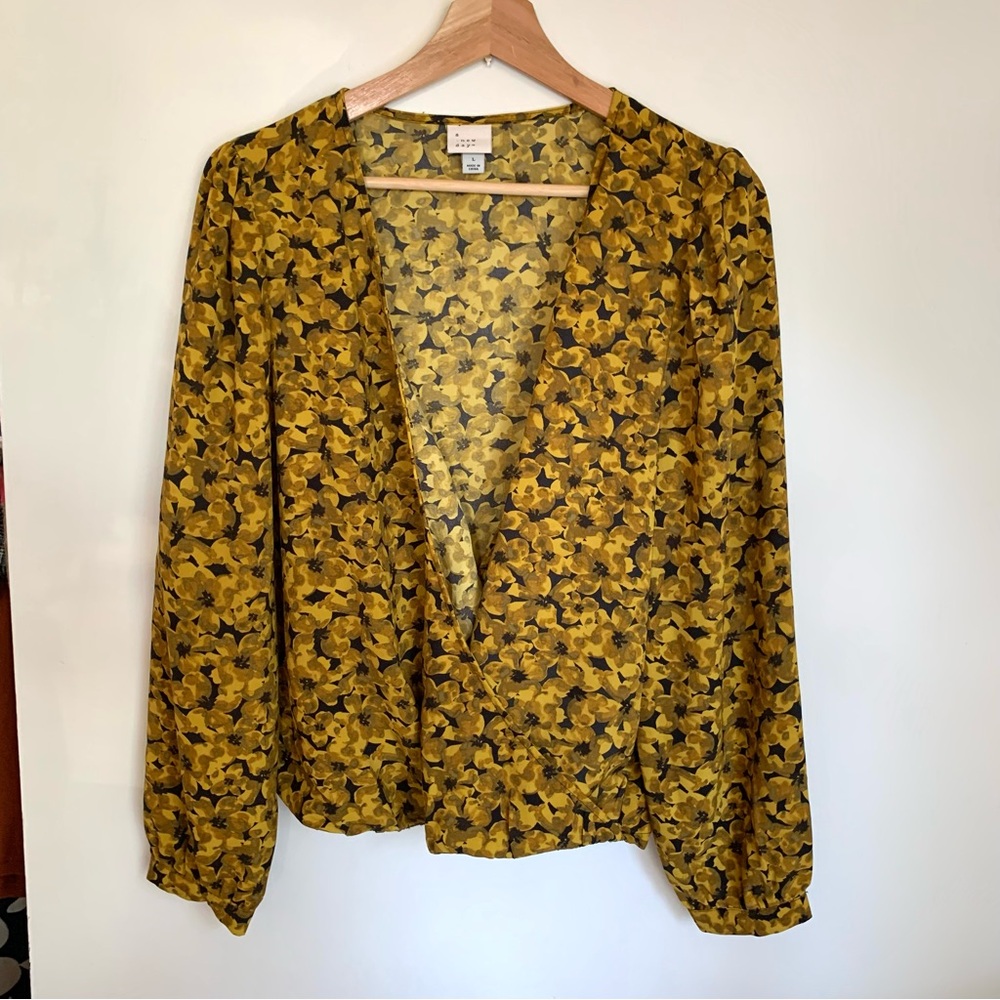 Yellow Floral Blouse